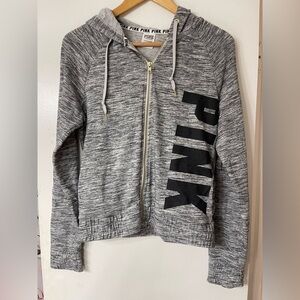 PINK Victoria's Secret Gray Zip-Up Hoodie